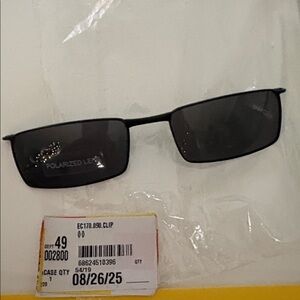 Easyclip Black Polarized Sunglasses clip on EC170 170-90 new for eyeglasses